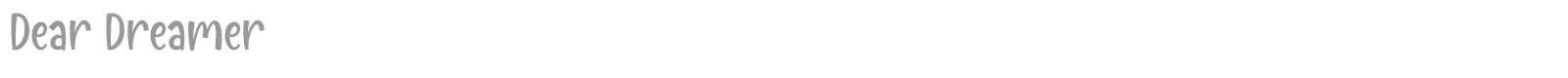 Dear Dreamer font preview